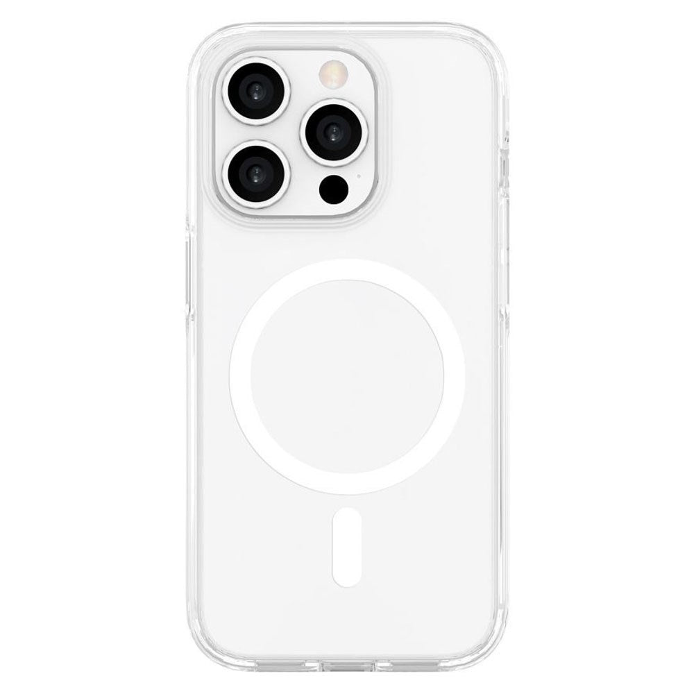 iPhone 15 Pro Lippa Hybrid Plastik Cover - MagSafe Kompatibel - Gennemsigtig / Hvid