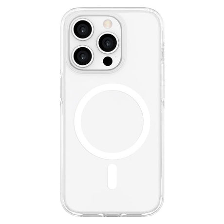 iPhone 15 Pro Lippa Hybrid Plastik Cover - MagSafe Kompatibel - Gennemsigtig / Hvid