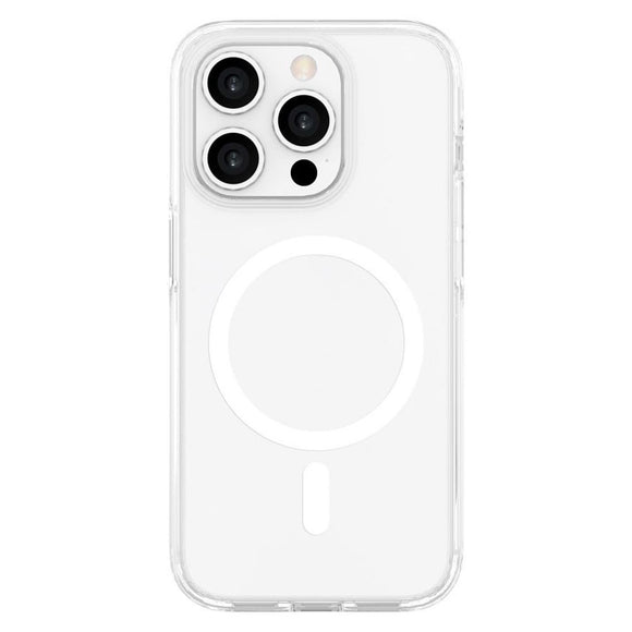 iPhone 15 Pro Lippa Hybrid Plastik Cover - MagSafe Kompatibel - Gennemsigtig / Hvid
