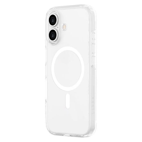 iPhone 16 Lippa Hybrid Plastik Cover - MagSafe Kompatibel - Gennemsigtig / Hvid