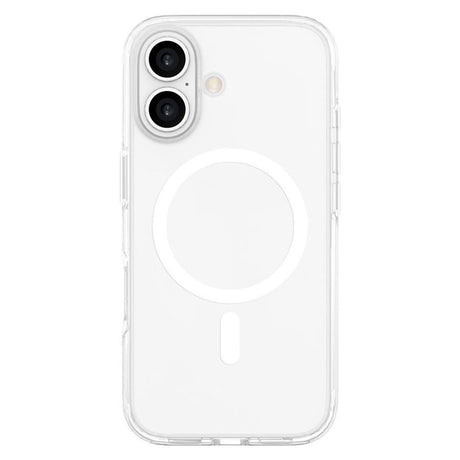 iPhone 16 Lippa Hybrid Plastik Cover - MagSafe Kompatibel - Gennemsigtig / Hvid