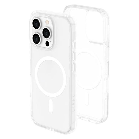iPhone 16 Pro Lippa Hybrid Plastik Cover - MagSafe Kompatibel - Gennemsigtig / Hvid