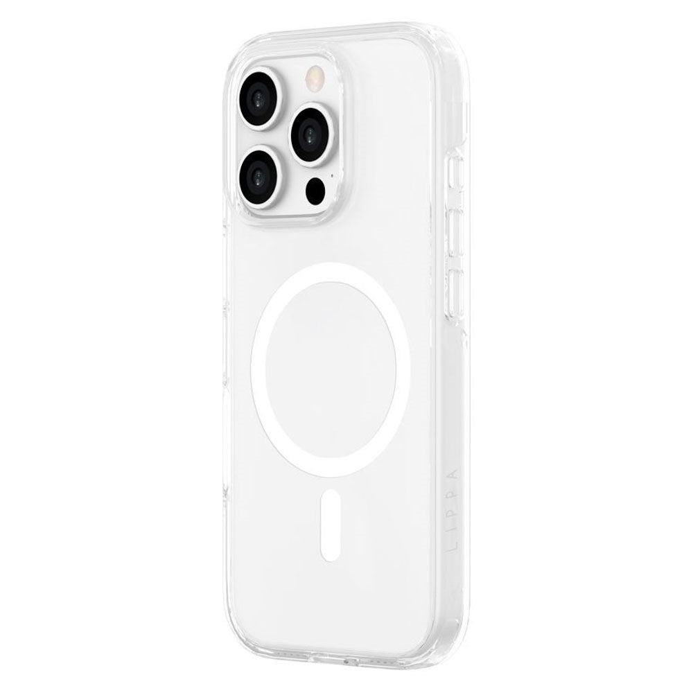 iPhone 16 Pro Lippa Hybrid Plastik Cover - MagSafe Kompatibel - Gennemsigtig / Hvid