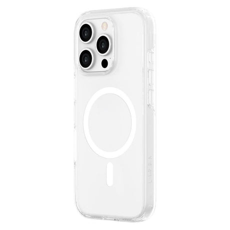 iPhone 16 Pro Lippa Hybrid Plastik Cover - MagSafe Kompatibel - Gennemsigtig / Hvid