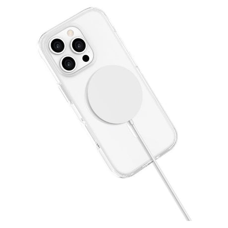 iPhone 16 Pro Lippa Hybrid Plastik Cover - MagSafe Kompatibel - Gennemsigtig / Hvid