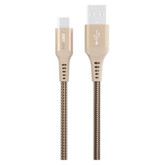 GreyLime 15W Braided USB-A til USB-C Kabel 3 m. - Beige