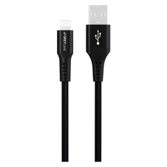 GreyLime 12W Braided USB-A til Lightning Kabel 50 cm. - Sort