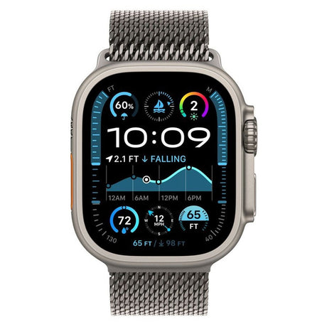 Apple Watch (42/44/SE/45/46/49mm) Lippa Titaniumlegering Rem m. Lås - Sølv