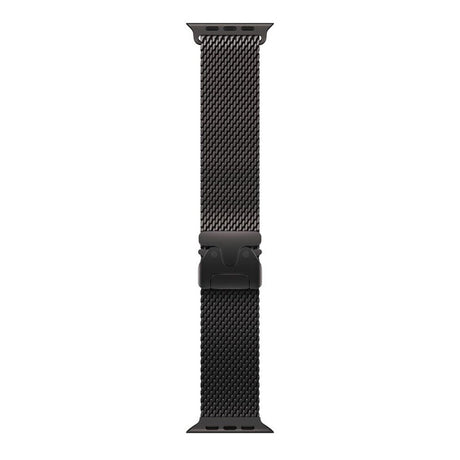 Apple Watch (42/44/SE/45/46/49mm) Lippa Rustfri Stål Rem m. Lås - Sort