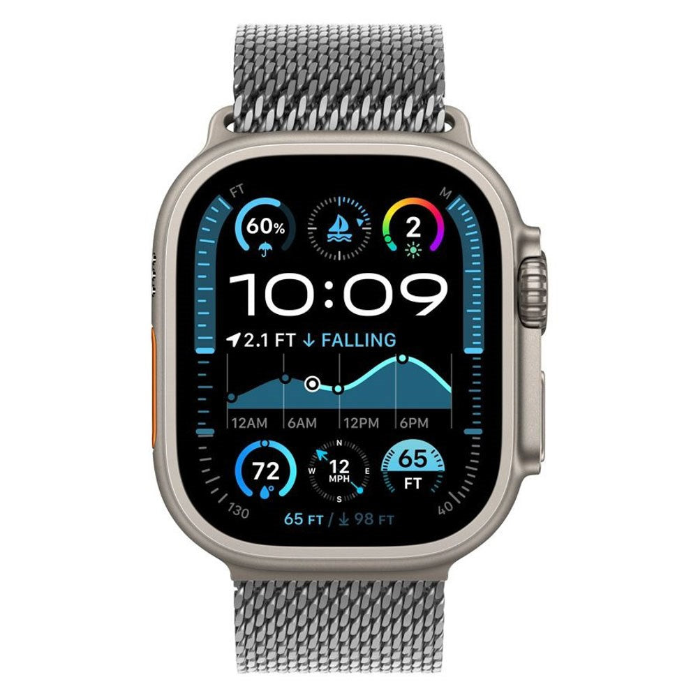 Apple Watch (42/44/SE/45/46/49mm) Lippa Rustfri Stål Rem m. Lås - Sølv