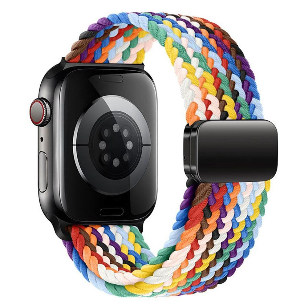Apple Watch (38/40/SE/41/42mm) Lippa Nylon Rem m. Magnetlås - Multifarvet