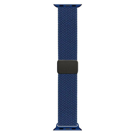 Apple Watch (38/40/SE/41/42mm) Lippa Nylon Rem m. Magnetlås - Blå