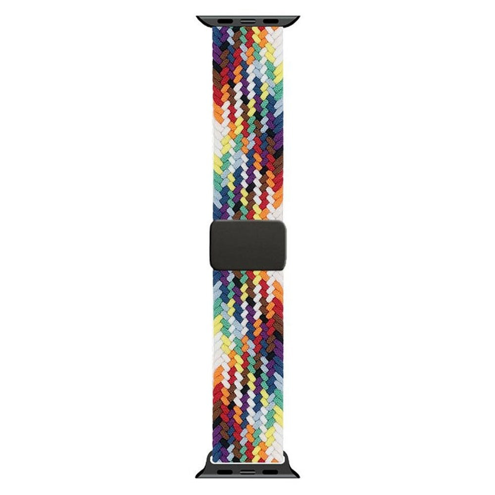 Apple Watch (42/44/SE/45/46/49mm) Lippa Nylon Rem m. Magnetlås - Multifarvet