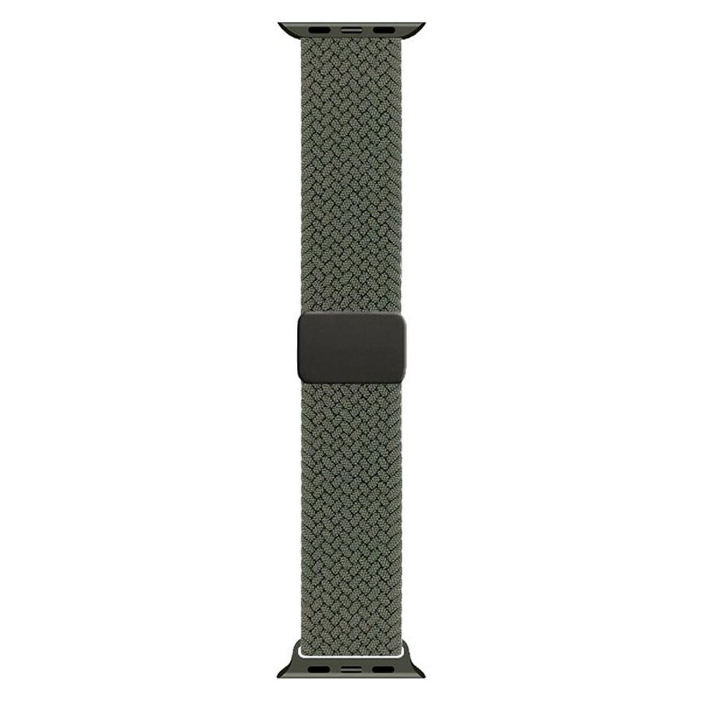 Apple Watch (42/44/SE/45/46/49mm) Lippa Nylon Rem m. Magnetlås - Grøn