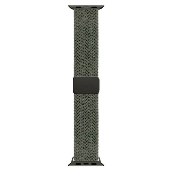 Apple Watch (42/44/SE/45/46/49mm) Lippa Nylon Rem m. Magnetlås - Grøn