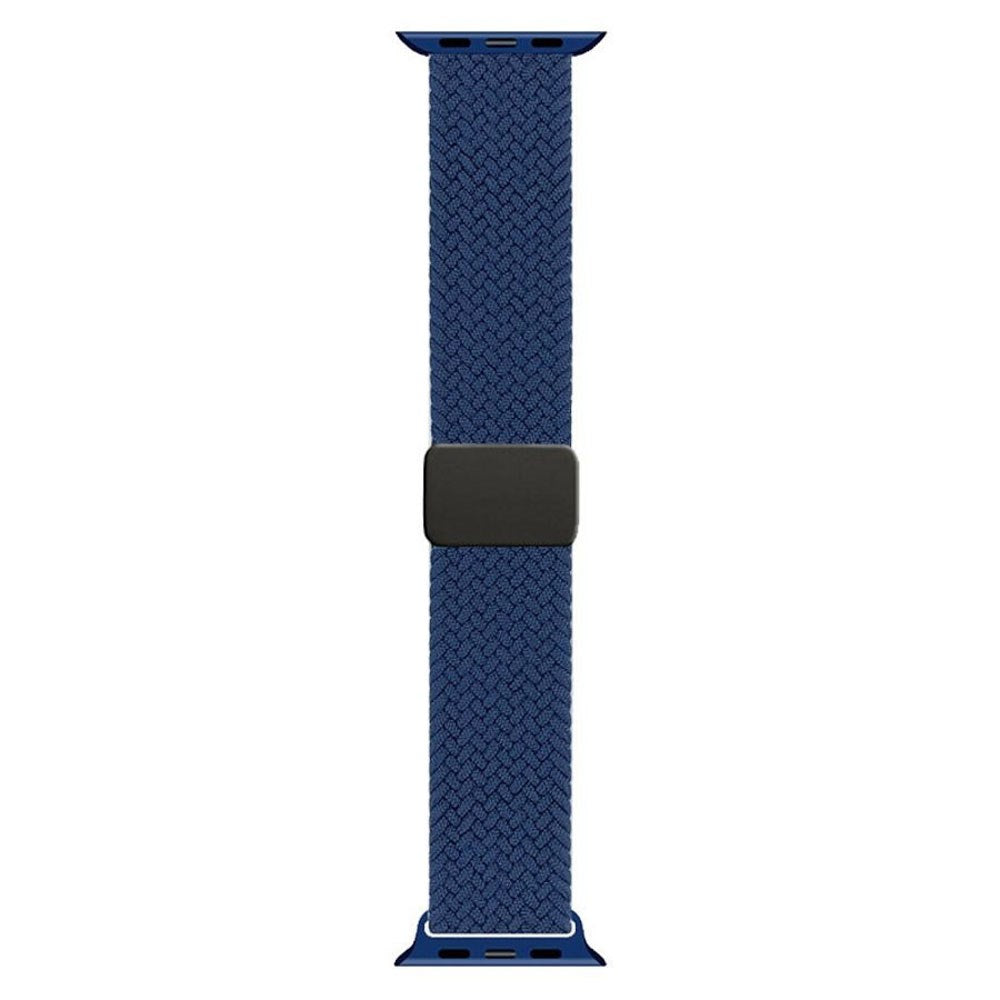 Apple Watch (42/44/SE/45/46/49mm) Lippa Nylon Rem m. Magnetlås - Blå