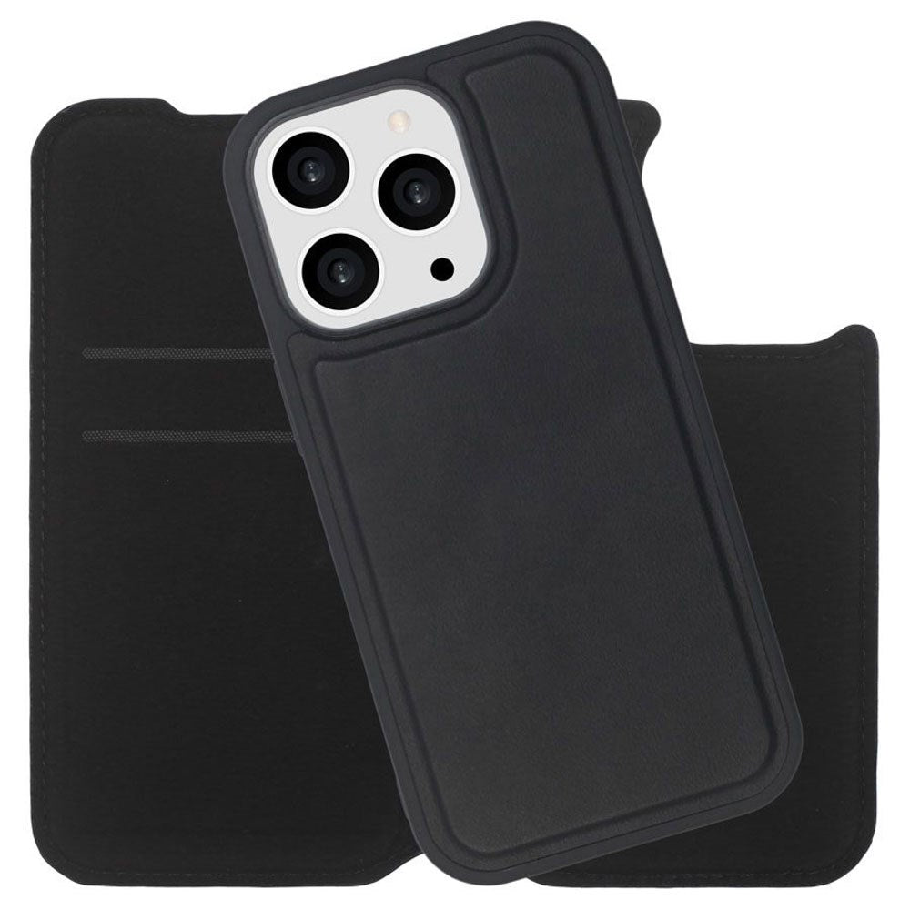 iPhone 16 Pro Lippa 2-i-1 Wallet Flip Cover - Sort