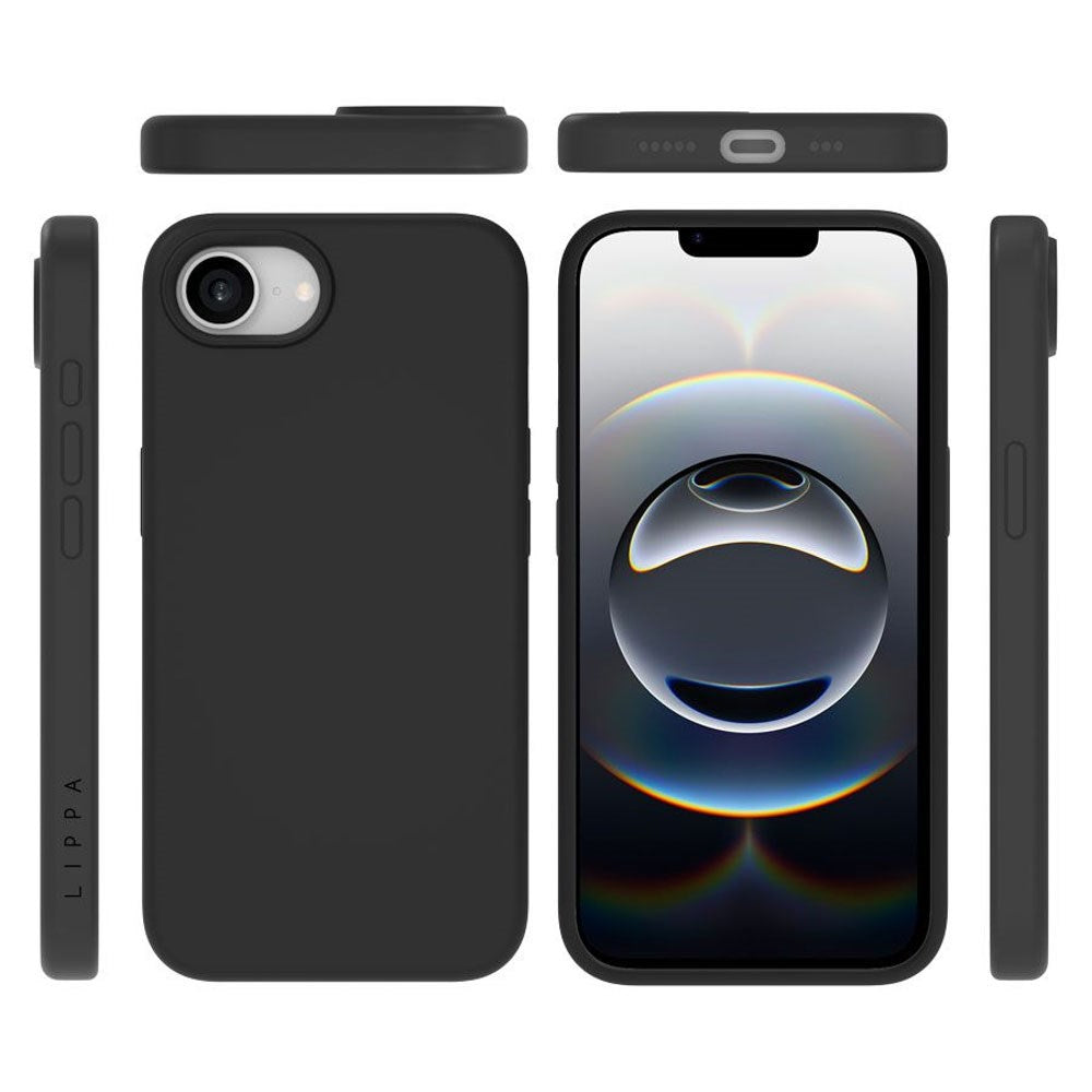 iPhone 17e / 16e Lippa Silikone Cover - MagSafe Kompatibel - Sort