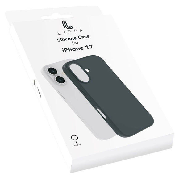 iPhone 17 Lippa Silikone Cover - MagSafe Kompatibel - Sort