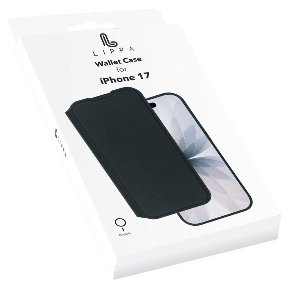 iPhone 17 Lippa 2-i-1 Wallet Flip Cover - Sort