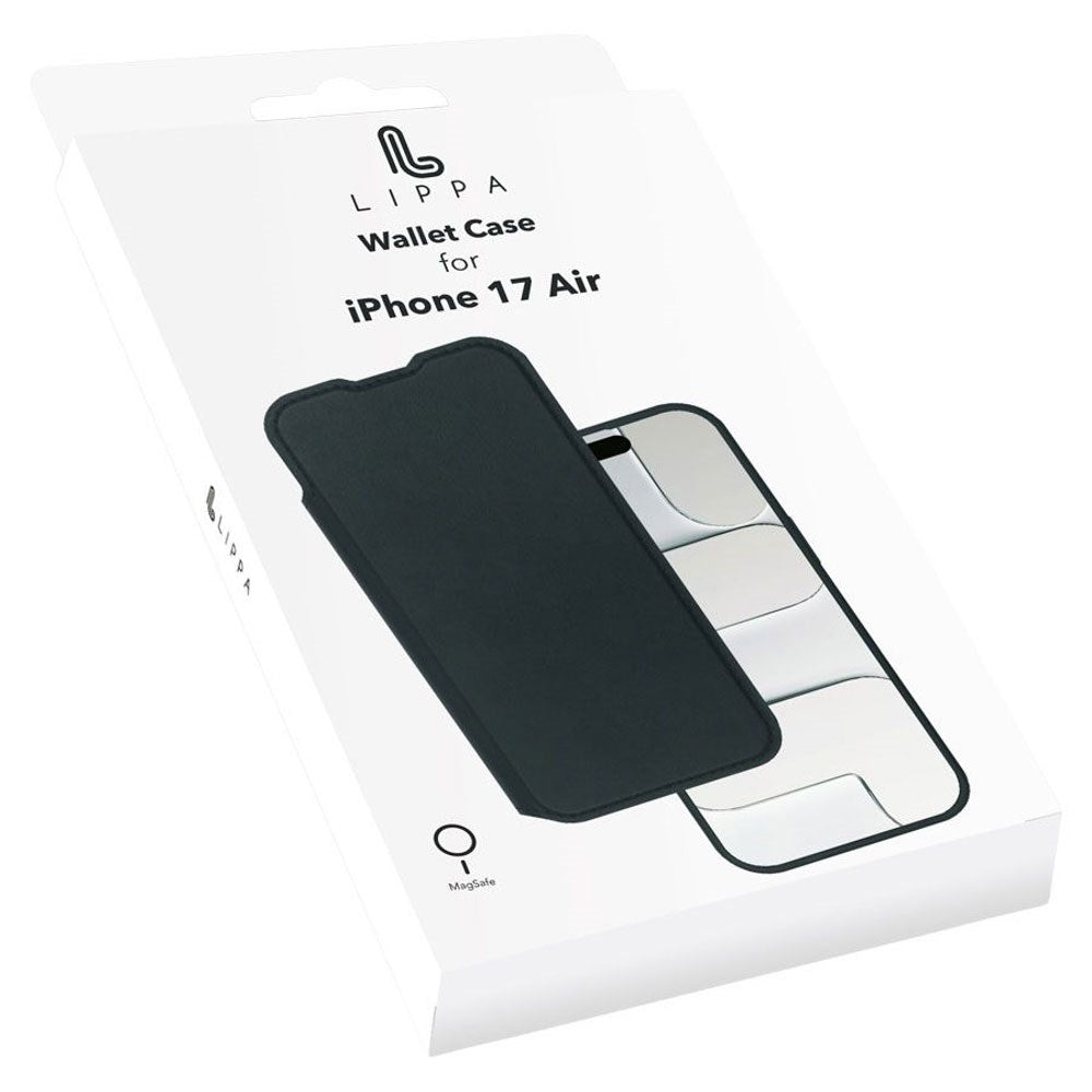 iPhone Air Lippa 2-i-1 Wallet Flip Cover - Sort