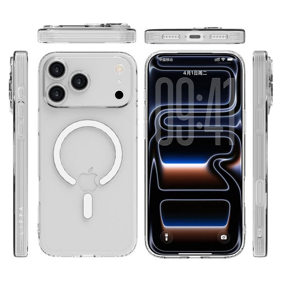 iPhone 17 Pro Max Lippa Fleksibelt Plast Cover - MagSafe Kompatibel - Gennemsigtig
