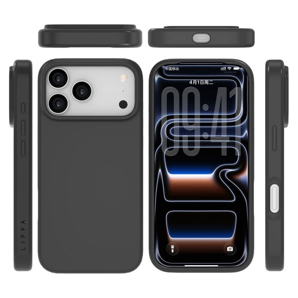 iPhone 17 Pro Max Lippa Silikone Cover - MagSafe Kompatibel - Sort
