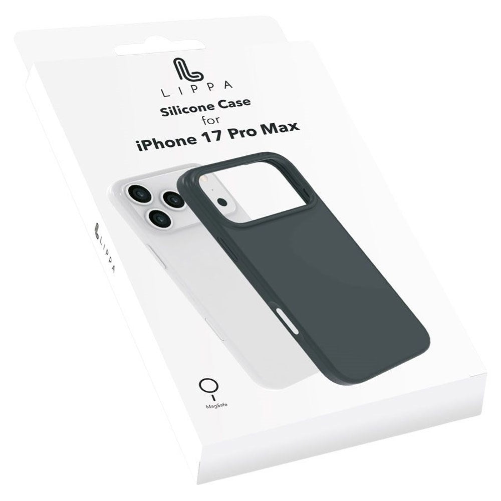 iPhone 17 Pro Max Lippa Silikone Cover - MagSafe Kompatibel - Sort