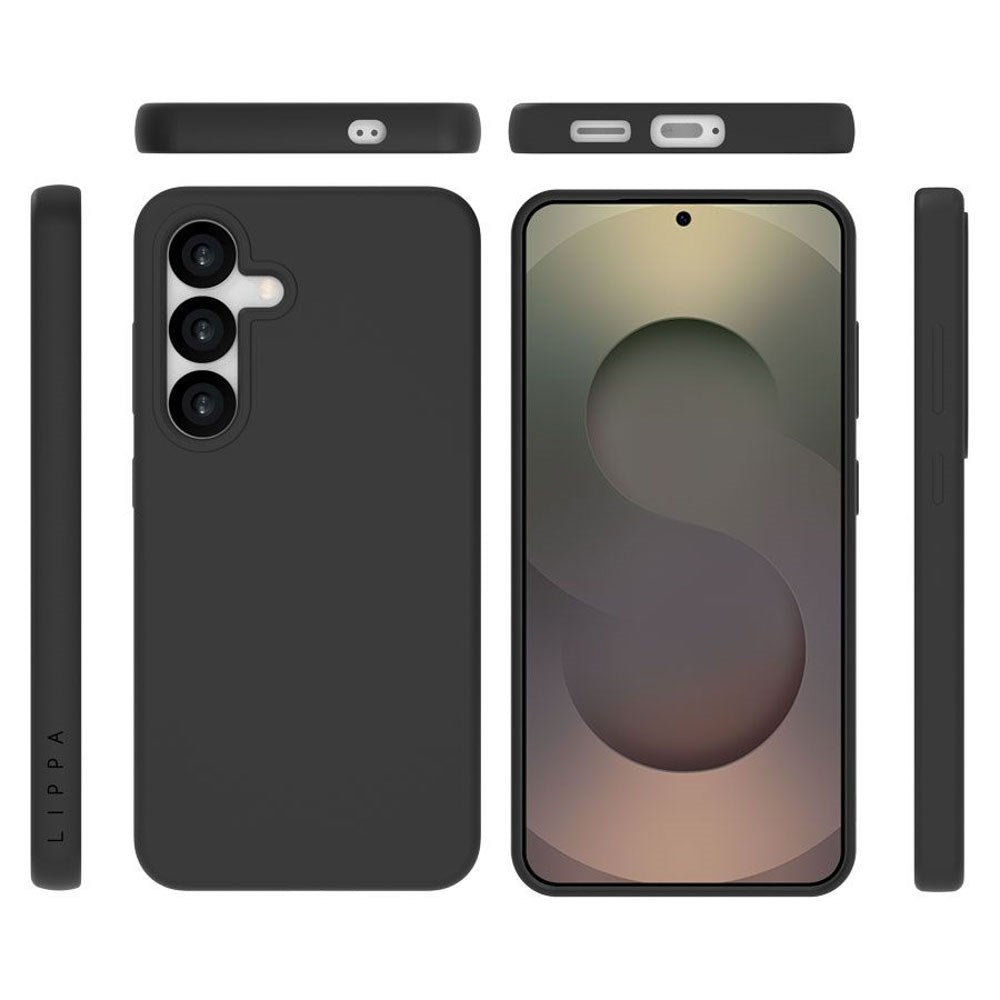 Samsung Galaxy S25 Lippa Silikone Cover - Sort