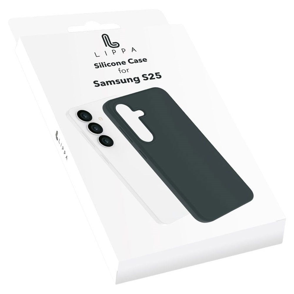 Samsung Galaxy S25 Lippa Silikone Cover - Sort