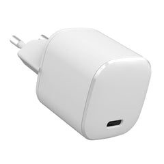 eSTUFF INFINITE 20W Vægoplader m. PD USB-C - 100% Genbrugsplastik - Hvid