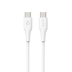 eSTUFF INFINITE USB-C til USB-C Kabel 60W 2 m - 100% Genbrugsplastik - Hvid