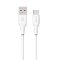 eSTUFF INFINITE USB-A til USB-C Kabel 60W 1 m - 100% Genbrugsplastik - Hvid