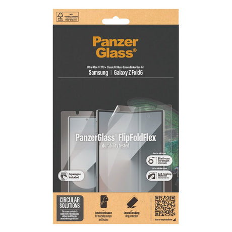 Samsung Galaxy Z Fold6 PanzerGlass FlipFoldFlex Skærmbeskyttelse - Platinum Strength - Gennemsigtig