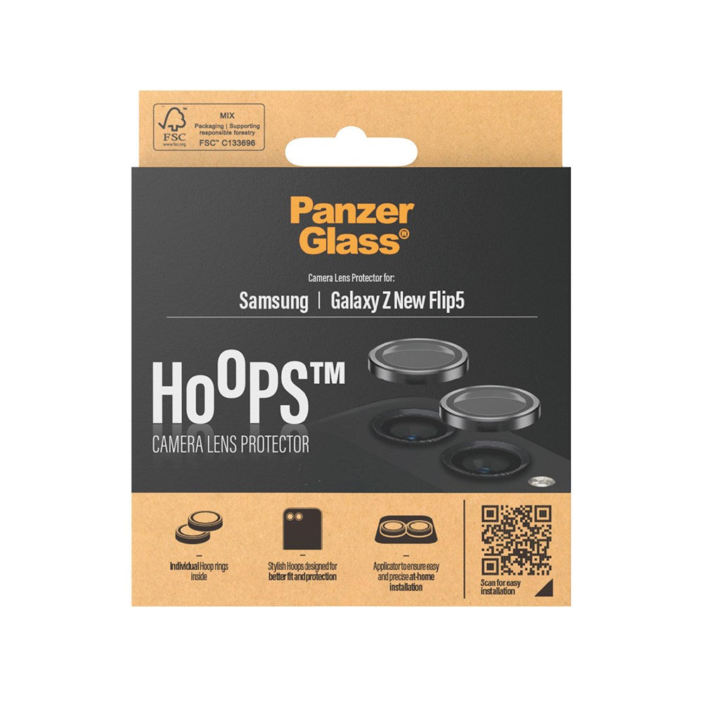 Samsung Galaxy Z Flip5 (5G) PanzerGlass Hoops - Kamerabeskyttelse - Gennemsigtig