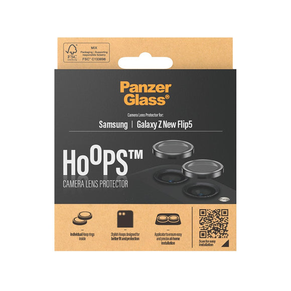 Samsung Galaxy Z Flip5 (5G) PanzerGlass Hoops - Kamerabeskyttelse - Gennemsigtig