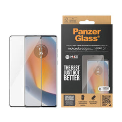 Motorola Edge 50 Fusion PanzerGlass Ultra Wide Fit Skærmbeskyttelse - Platinum Strength - Sort Kant