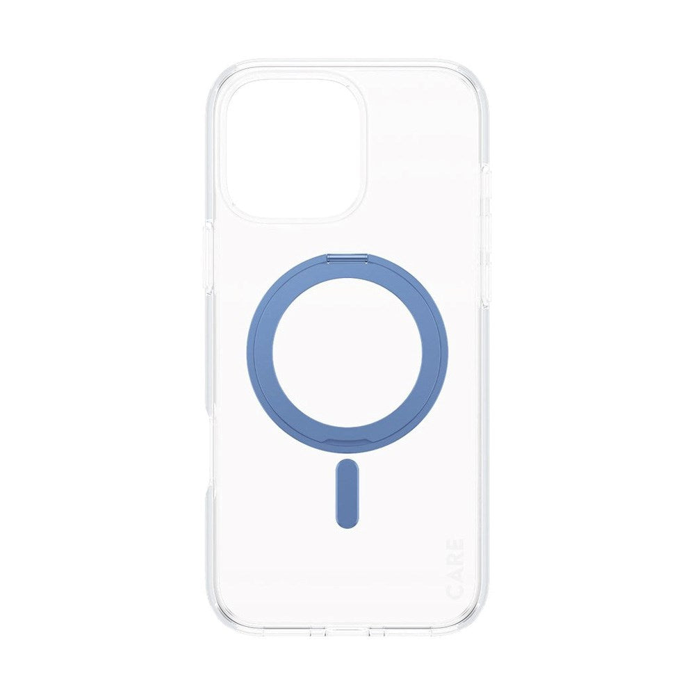 CARE by PanzerGlass iPhone 16 Pro Max Feature Kickstand Case - MagSafe Kompatibel - Transparent / Coronet Blue