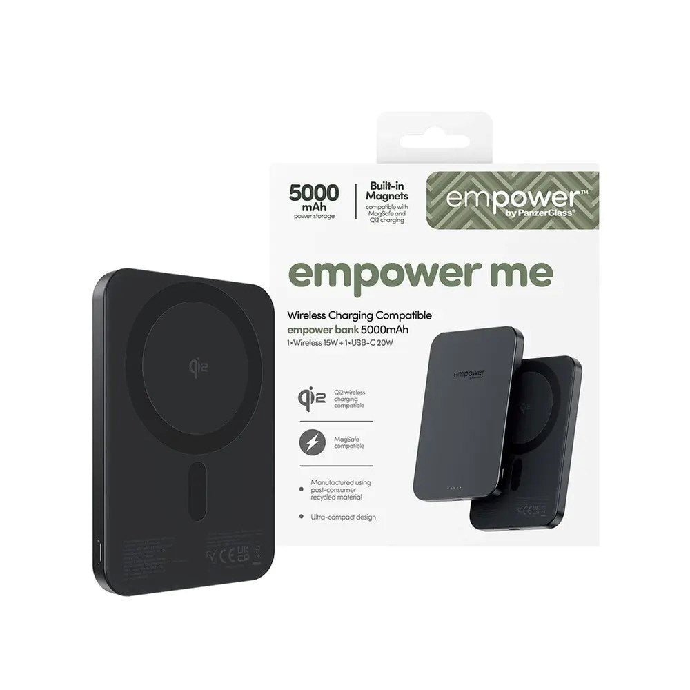 empower by PanzerGlass empower Bank - 5000 mAh - Qi2 / MagSafe Kompatibel - Space Black - (DEMO)