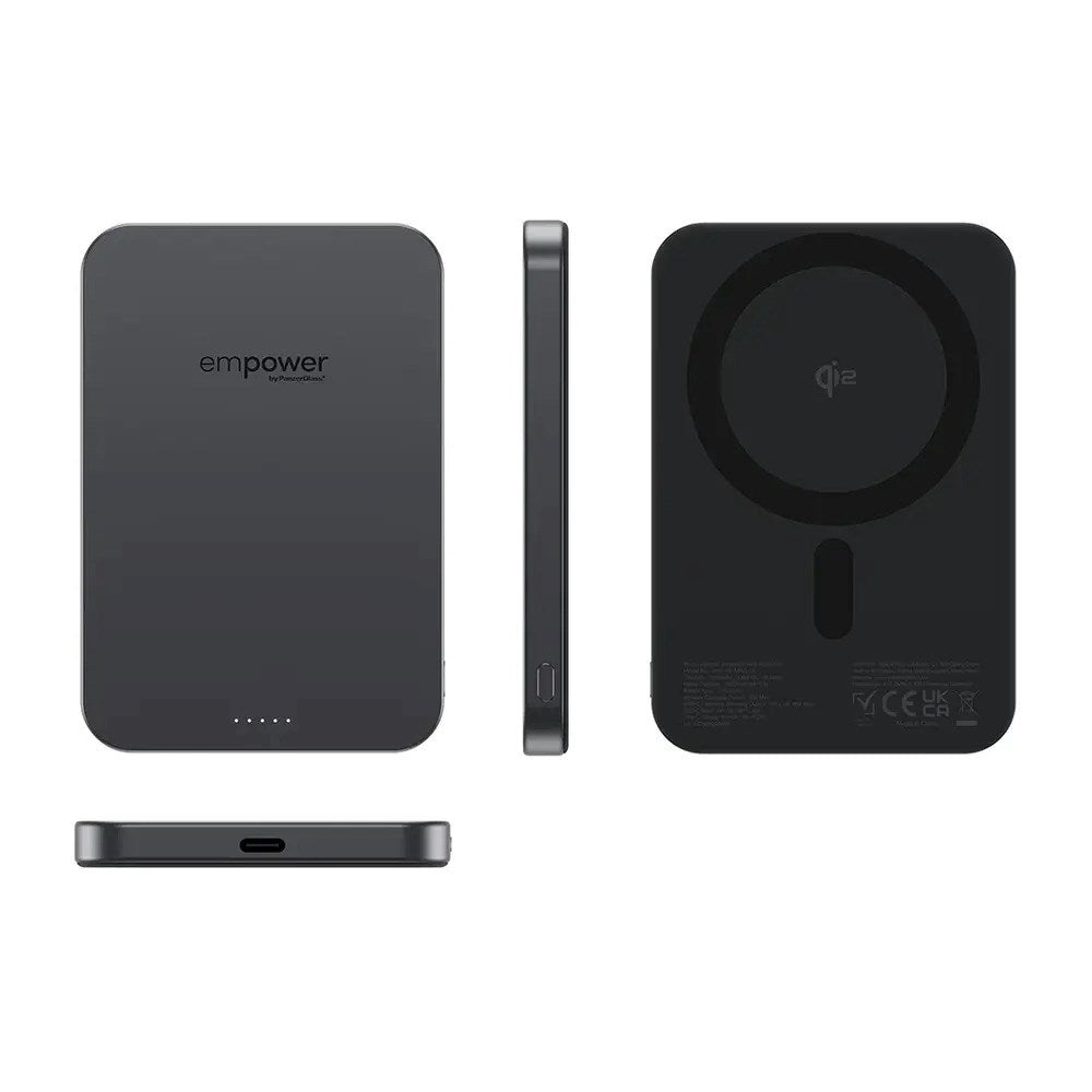 empower by PanzerGlass empower Bank - 5000 mAh - Qi2 / MagSafe Kompatibel - Space Black - (DEMO)