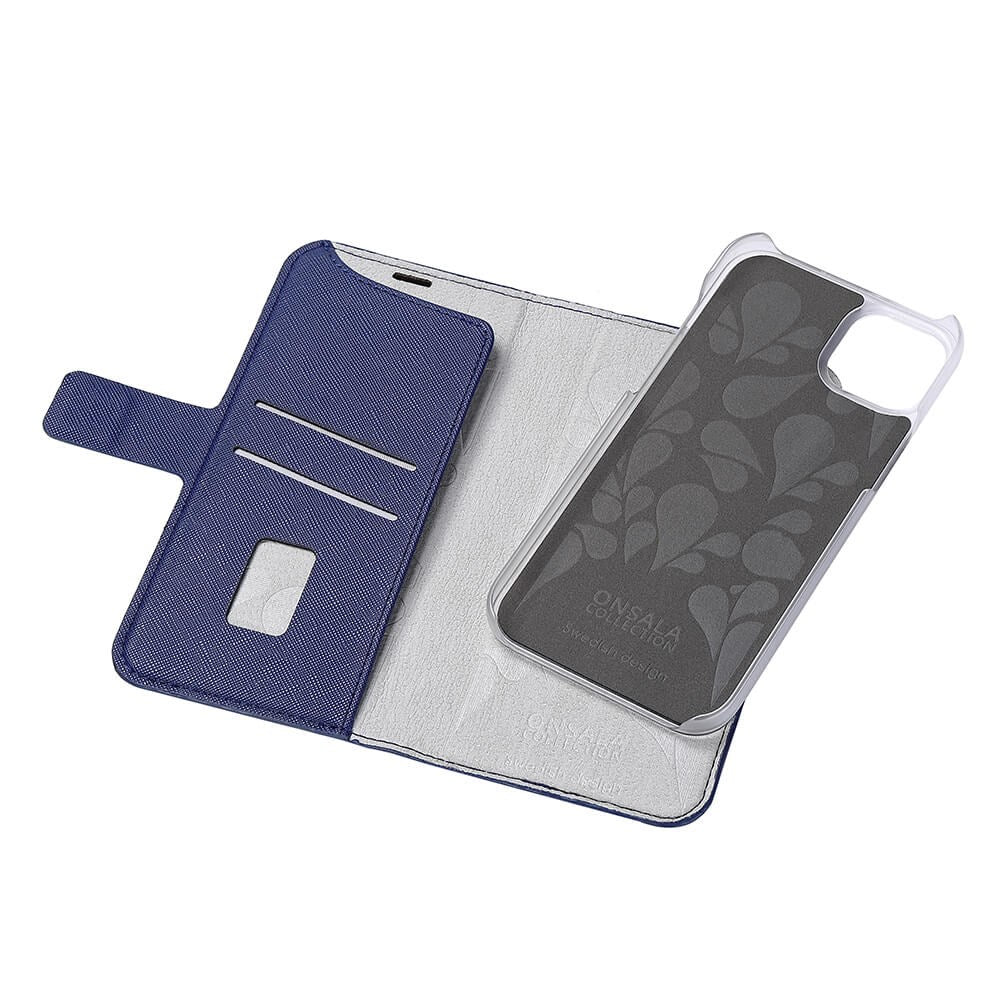 iPhone 14 Plus Onsala Fashion Collection Wallet Cover m. Magnet - Navy Blue