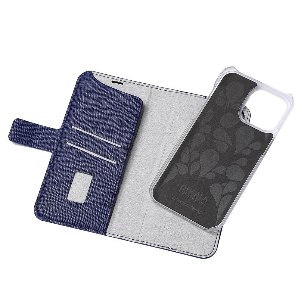 iPhone 14 Pro Max Onsala Fashion Collection Wallet Cover m. Magnet - Navy Blue