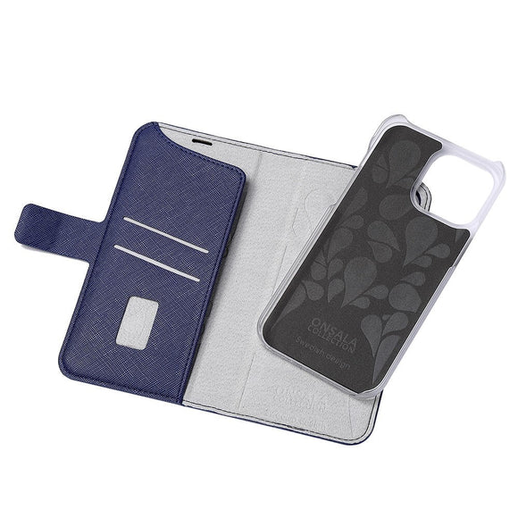 iPhone 14 Pro Max Onsala Fashion Collection Wallet Cover m. Magnet - Navy Blue