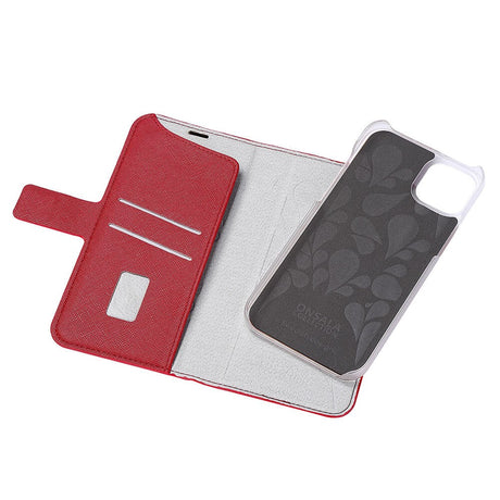 iPhone 14 Plus Onsala Fashion Collection Wallet Cover m. Magnet - Red