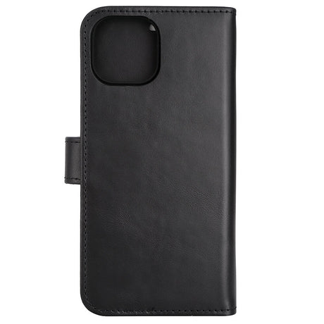 RadiCover Exclusive 2-in-1 - iPhone 14 / 13 - Ægte Læder Cover - 86% Strålingsbeskyttelse - Sort