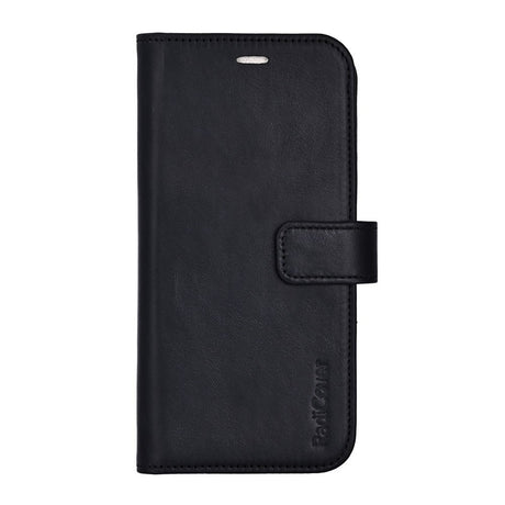 RadiCover Exclusive iPhone 17 2-in-1 Anti Stråling Læder Flip Cover m. Pung - MagSafe Kompatibel - Sort