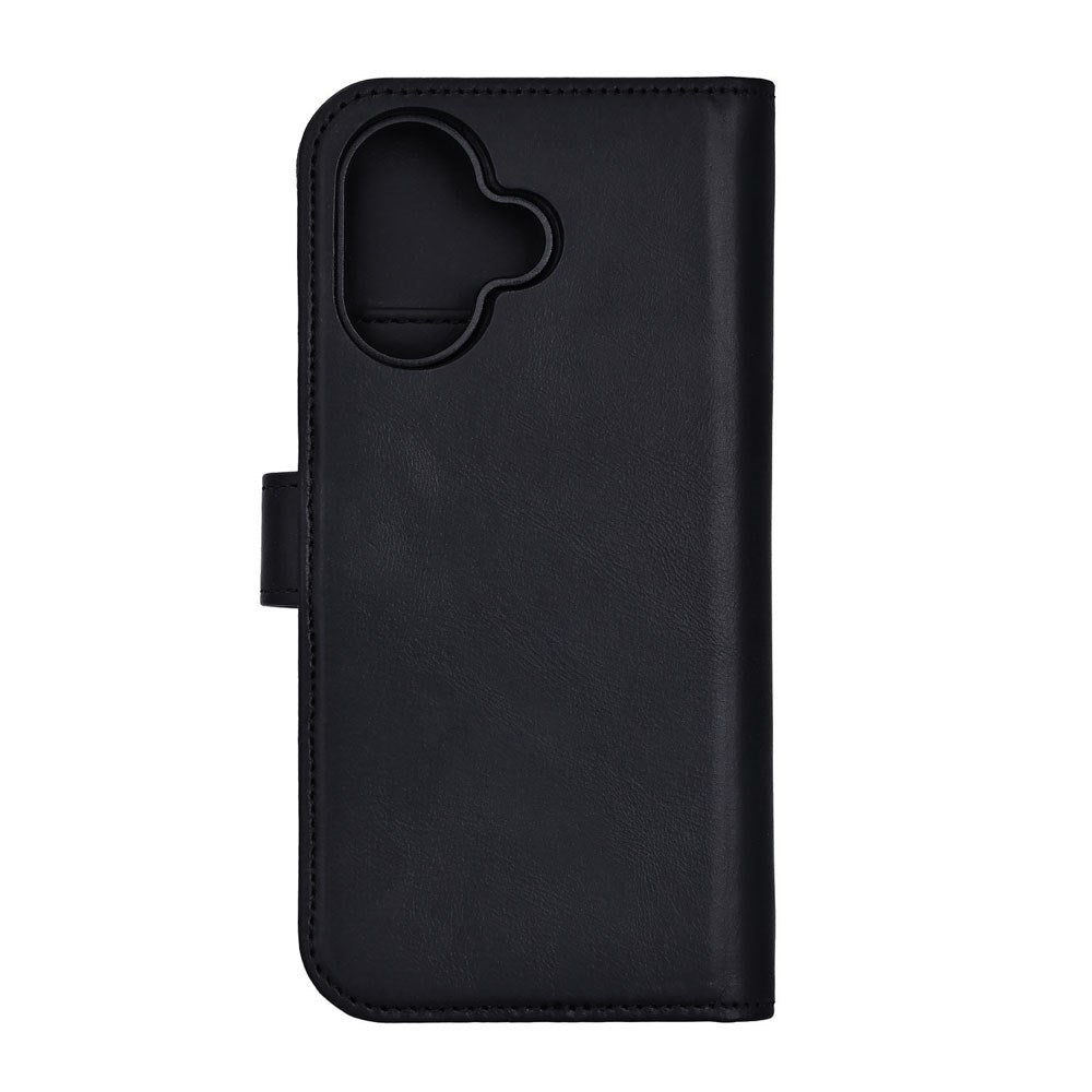 RadiCover Exclusive iPhone 17 2-in-1 Anti Stråling Læder Flip Cover m. Pung - MagSafe Kompatibel - Sort