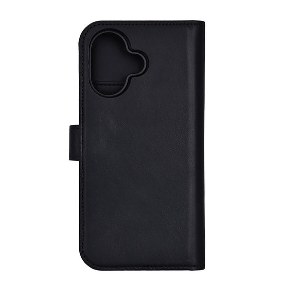 RadiCover Exclusive iPhone 17 2-in-1 Anti Stråling Læder Flip Cover m. Pung - MagSafe Kompatibel - Sort