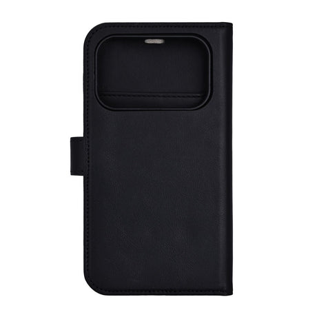 RadiCover Exclusive iPhone 17 Pro 2-in-1 Anti Stråling Læder Flip Cover m. Pung - MagSafe Kompatibel - Sort