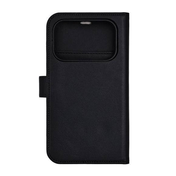 RadiCover Exclusive iPhone 17 Pro 2-in-1 Anti Stråling Læder Flip Cover m. Pung - MagSafe Kompatibel - Sort